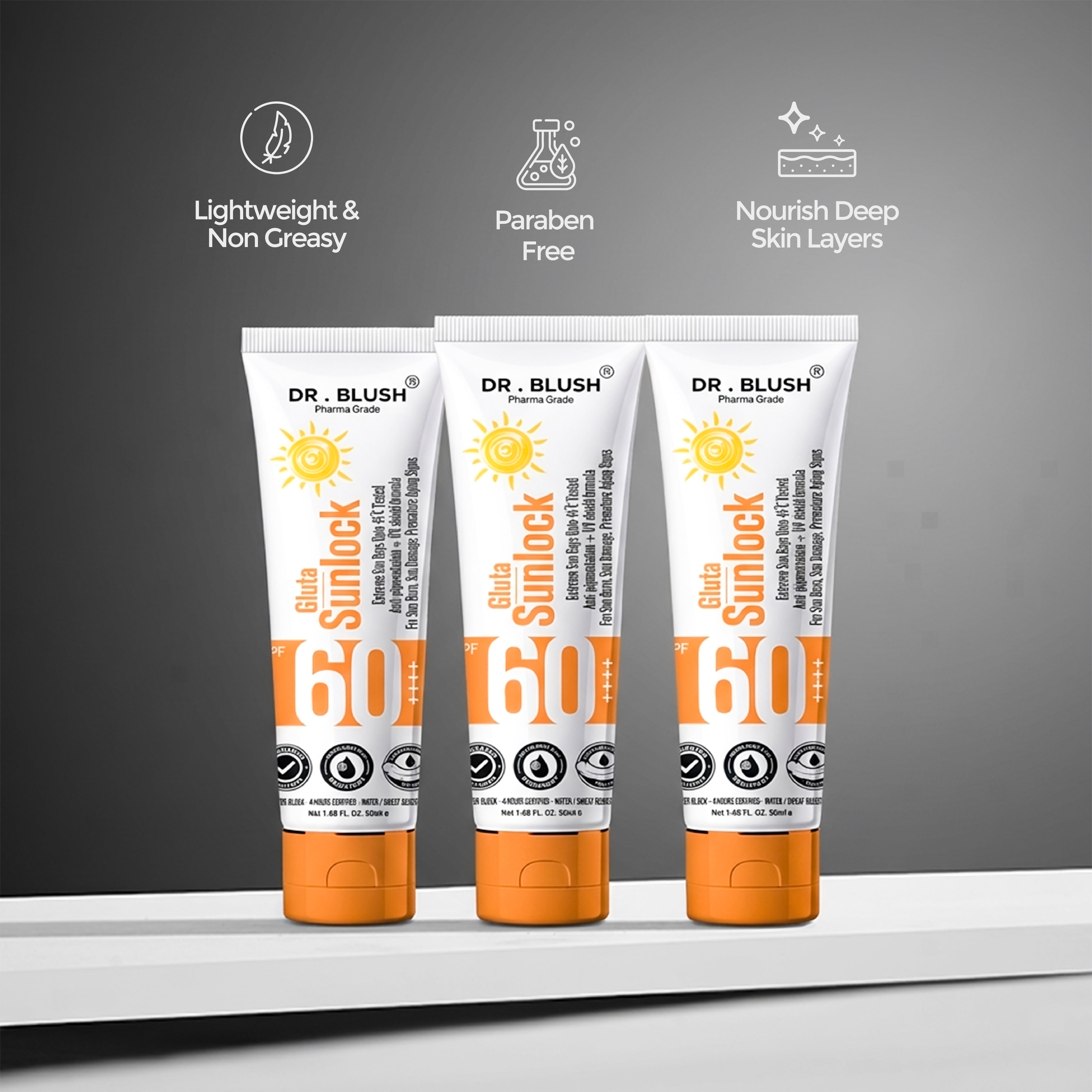 Dr Blush Gluta Sun-lock SPF 60 (50ml)