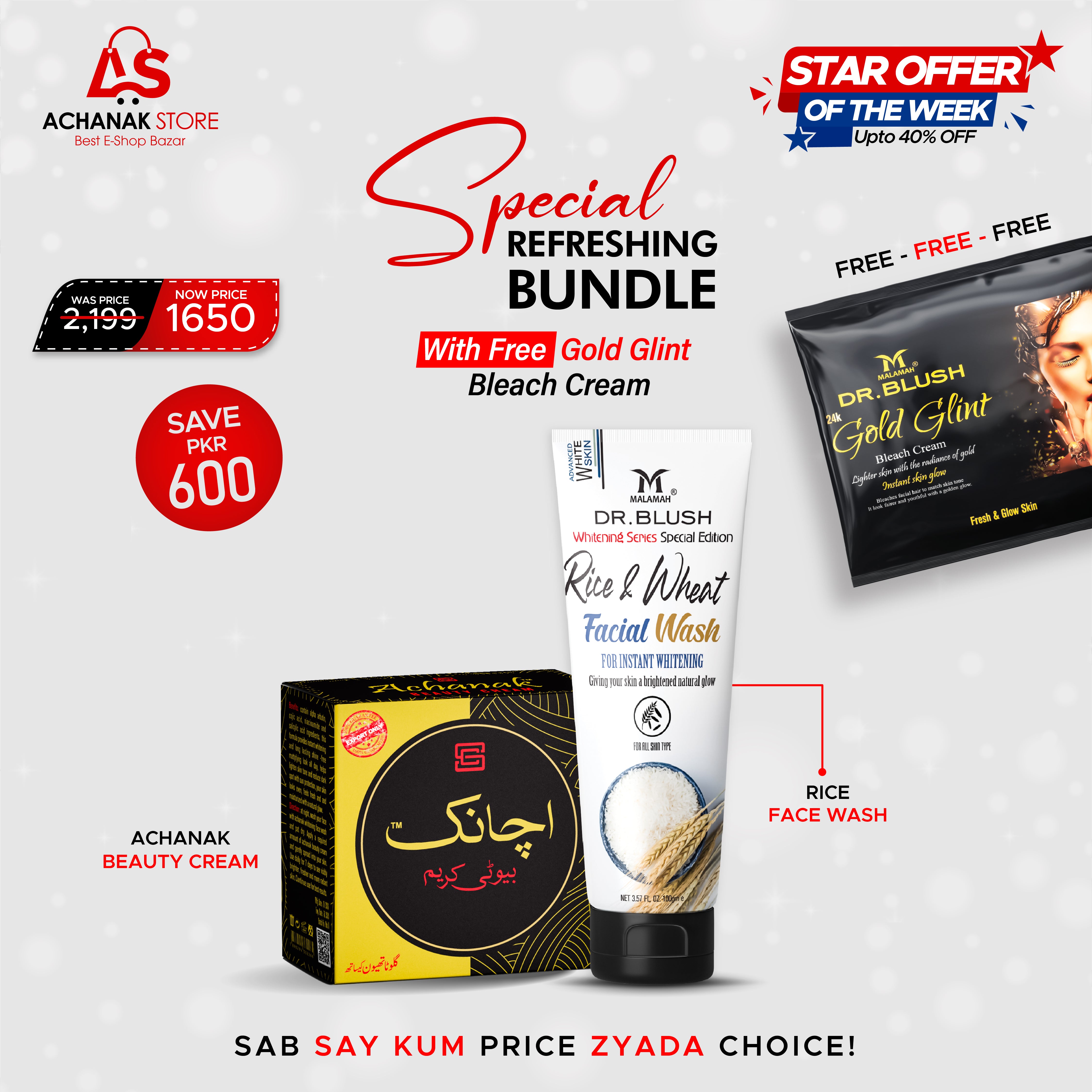 Special Refreshing Bundle - with Free Gold Bleach cream